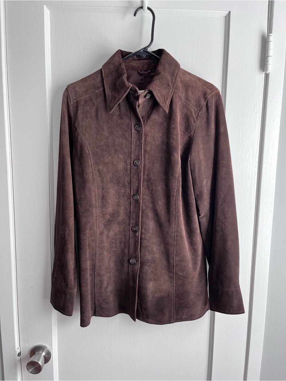 Valerie Stevens Brown Suede Shirt Jacket